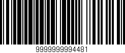 Código de barras (EAN, GTIN, SKU, ISBN): '9999999994481'