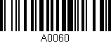 Código de barras (EAN, GTIN, SKU, ISBN): 'A0060'