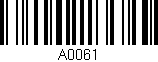 Código de barras (EAN, GTIN, SKU, ISBN): 'A0061'