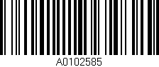 Código de barras (EAN, GTIN, SKU, ISBN): 'A0102585'