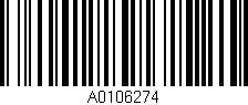 Código de barras (EAN, GTIN, SKU, ISBN): 'A0106274'
