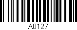Código de barras (EAN, GTIN, SKU, ISBN): 'A0127'
