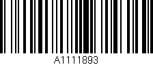 Código de barras (EAN, GTIN, SKU, ISBN): 'A1111893'