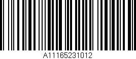Código de barras (EAN, GTIN, SKU, ISBN): 'A11165231012'