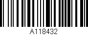 Código de barras (EAN, GTIN, SKU, ISBN): 'A118432'