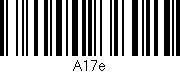 Código de barras (EAN, GTIN, SKU, ISBN): 'A17e'