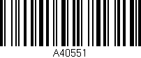 Código de barras (EAN, GTIN, SKU, ISBN): 'A40551'