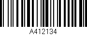 Código de barras (EAN, GTIN, SKU, ISBN): 'A412134'