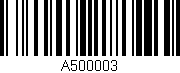 Código de barras (EAN, GTIN, SKU, ISBN): 'A500003'