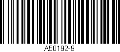 Código de barras (EAN, GTIN, SKU, ISBN): 'A50192-9'