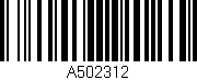 Código de barras (EAN, GTIN, SKU, ISBN): 'A502312'