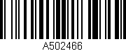 Código de barras (EAN, GTIN, SKU, ISBN): 'A502466'