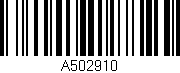 Código de barras (EAN, GTIN, SKU, ISBN): 'A502910'