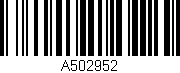Código de barras (EAN, GTIN, SKU, ISBN): 'A502952'