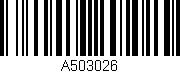 Código de barras (EAN, GTIN, SKU, ISBN): 'A503026'