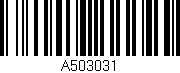 Código de barras (EAN, GTIN, SKU, ISBN): 'A503031'