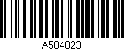 Código de barras (EAN, GTIN, SKU, ISBN): 'A504023'