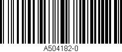 Código de barras (EAN, GTIN, SKU, ISBN): 'A504182-0'