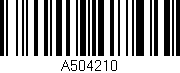 Código de barras (EAN, GTIN, SKU, ISBN): 'A504210'
