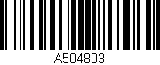 Código de barras (EAN, GTIN, SKU, ISBN): 'A504803'