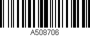Código de barras (EAN, GTIN, SKU, ISBN): 'A508706'