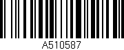 Código de barras (EAN, GTIN, SKU, ISBN): 'A510587'