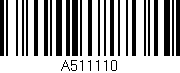 Código de barras (EAN, GTIN, SKU, ISBN): 'A511110'