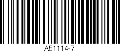 Código de barras (EAN, GTIN, SKU, ISBN): 'A51114-7'