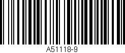 Código de barras (EAN, GTIN, SKU, ISBN): 'A51118-9'