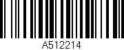 Código de barras (EAN, GTIN, SKU, ISBN): 'A512214'