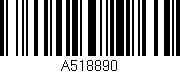 Código de barras (EAN, GTIN, SKU, ISBN): 'A518890'