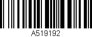 Código de barras (EAN, GTIN, SKU, ISBN): 'A519192'