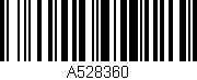 Código de barras (EAN, GTIN, SKU, ISBN): 'A528360'