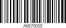 Código de barras (EAN, GTIN, SKU, ISBN): 'A6670000'