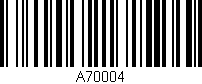 Código de barras (EAN, GTIN, SKU, ISBN): 'A70004'