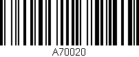 Código de barras (EAN, GTIN, SKU, ISBN): 'A70020'