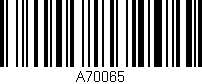 Código de barras (EAN, GTIN, SKU, ISBN): 'A70065'