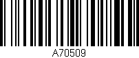 Código de barras (EAN, GTIN, SKU, ISBN): 'A70509'