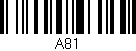 Código de barras (EAN, GTIN, SKU, ISBN): 'A81'