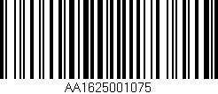 Código de barras (EAN, GTIN, SKU, ISBN): 'AA1625001075'