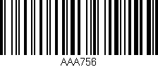 Código de barras (EAN, GTIN, SKU, ISBN): 'AAA756'