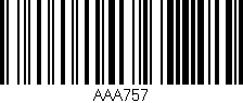 Código de barras (EAN, GTIN, SKU, ISBN): 'AAA757'