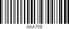 Código de barras (EAN, GTIN, SKU, ISBN): 'AAA759'