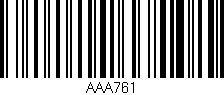 Código de barras (EAN, GTIN, SKU, ISBN): 'AAA761'