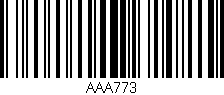 Código de barras (EAN, GTIN, SKU, ISBN): 'AAA773'