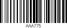 Código de barras (EAN, GTIN, SKU, ISBN): 'AAA775'
