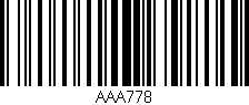 Código de barras (EAN, GTIN, SKU, ISBN): 'AAA778'