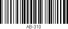 Código de barras (EAN, GTIN, SKU, ISBN): 'AB-310'