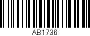 Código de barras (EAN, GTIN, SKU, ISBN): 'AB1736'