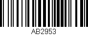 Código de barras (EAN, GTIN, SKU, ISBN): 'AB2953'
